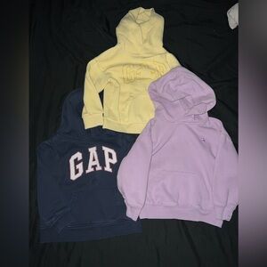 GAP Kids Hoodie Trio - Yellow, Navy, Lavender